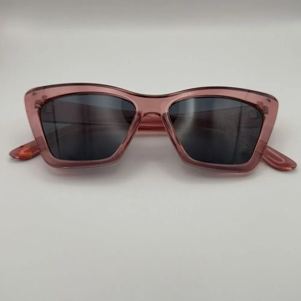 BCBGeneration BG1049 Women’s Cat Eye Sunglasses Pink Frame Gray Tinted UV